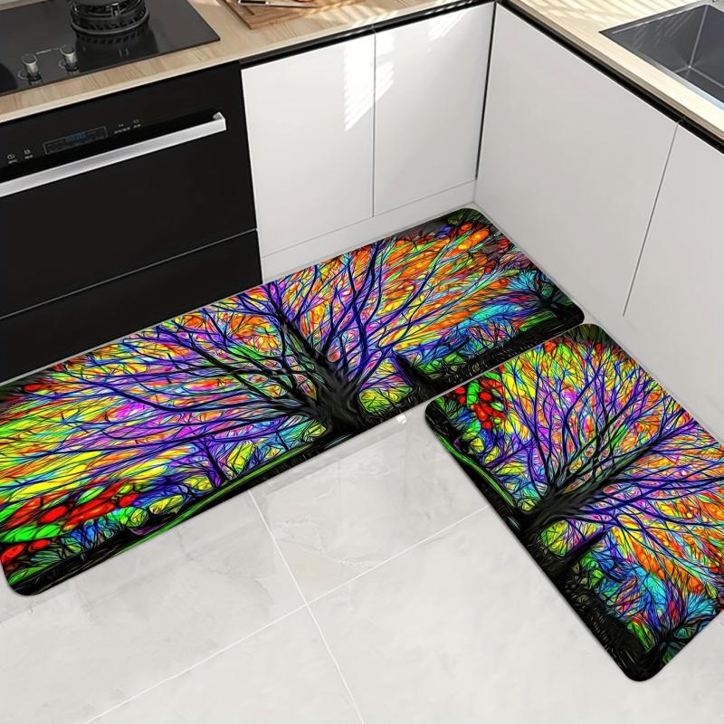 Soft Cushioned Anti Fatigue Waterproof Kitchen Rug Set