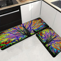 Soft Cushioned Anti Fatigue Waterproof Kitchen Rug Set