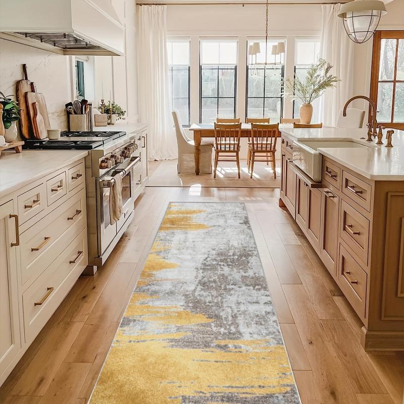 Soft Non Slip Kitchen Rug 2'x10' Runner for Hardwood Floors