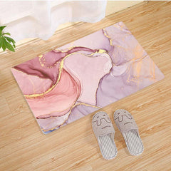 Pink Marble Area Rug Carpet Living Room Bedroom Decorative Mat
