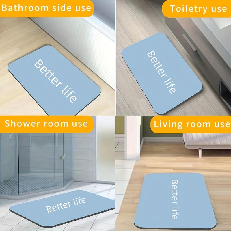 Diatomaceous Earth Bathroom Mat 15.75x23.62in Anti-slip Quick Drying