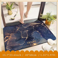 Diatomaceous Earth Bathroom Mat 15.75x23.62in Anti-slip Quick Drying