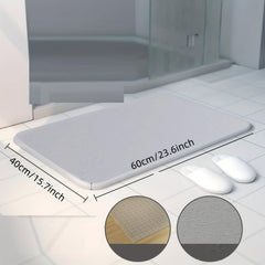 Diatomaceous Earth Bathroom Mat 15.75x23.62in Anti-slip Quick Drying