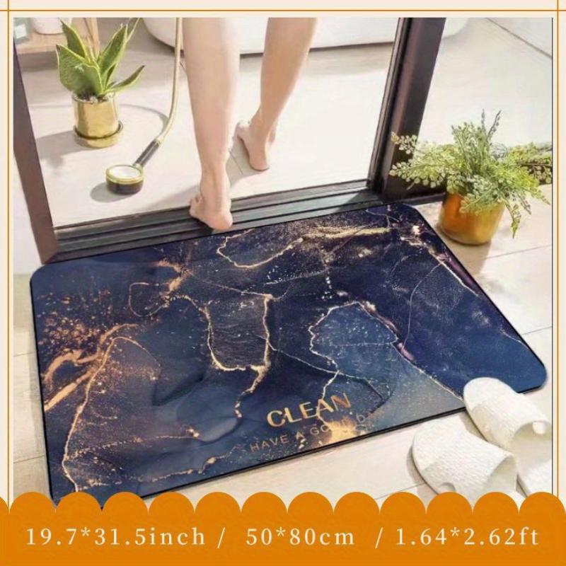 Diatomaceous Earth Bathroom Mat 15.75x23.62in Anti-slip Quick Drying