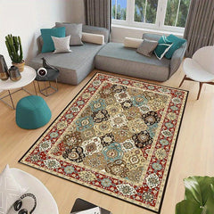 Vintage Boho Area Rug Large Stain Resistant Washable Prayer Rug