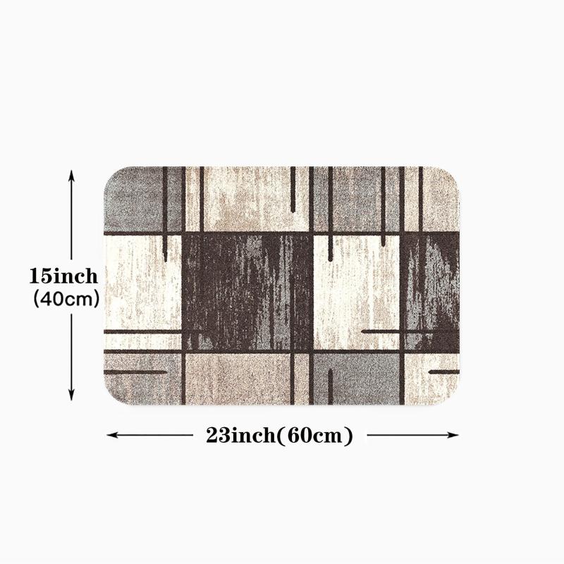 Stylish Geometric Abstract Floor Mat Soft Non Slip Washable & Water Absorbing