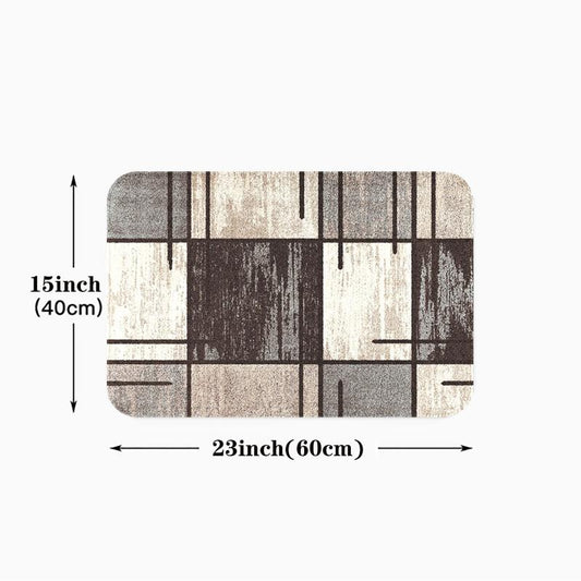 Stylish Geometric Abstract Floor Mat Soft Non Slip Washable & Water Absorbing