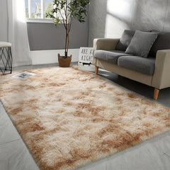 Soft Plush Tie-Dyed Shag Area Rug