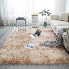 Soft Plush Tie-Dyed Shag Area Rug