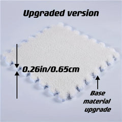 12pcs Interlocking Fluffy Puzzle Flooring Tiles Soft Climbing Area Rugs