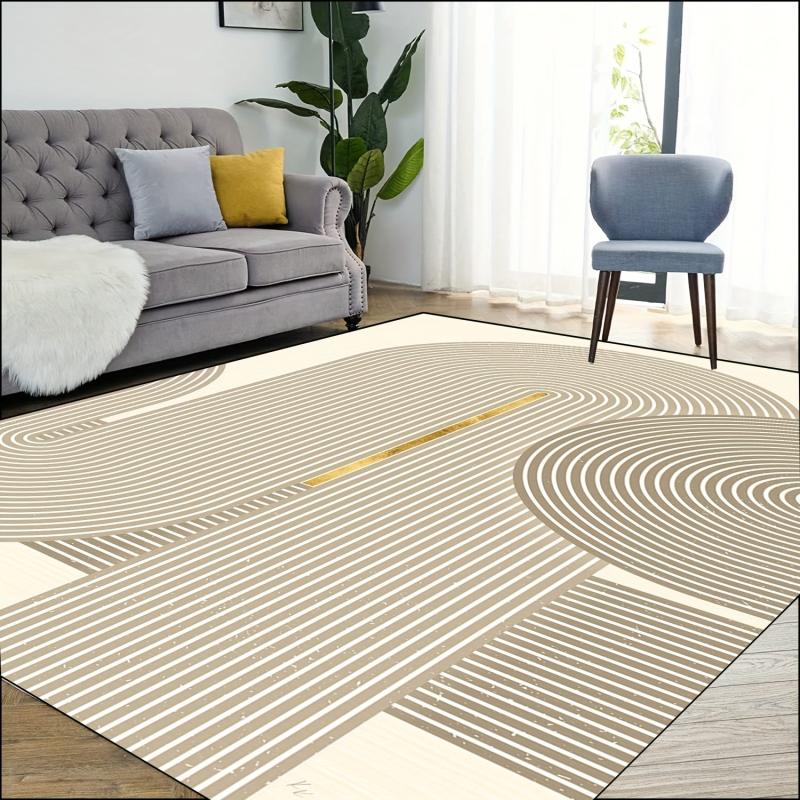 Modern Geometric Area Rug Vintage Distressed Farmhouse Thin Indoor Carpet