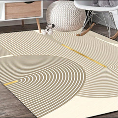 Modern Geometric Area Rug Vintage Distressed Farmhouse Thin Indoor Carpet