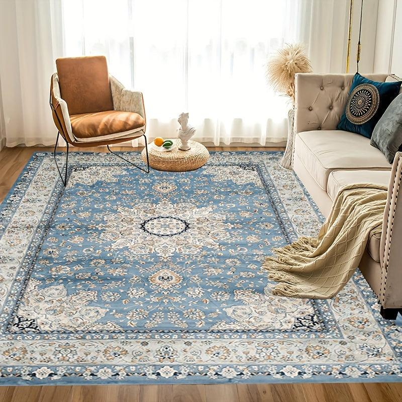 Soft Vintage Boho Area Rug Stain Resistant Washable Rug Anti Slip Backing