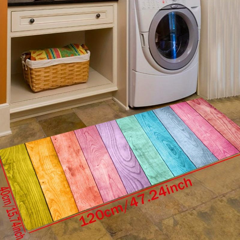 Coloured Wood Print Carpet For Bedroom Living Room Floor Mat