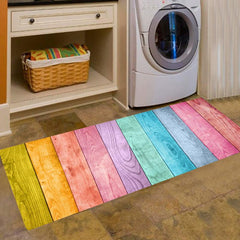 Coloured Wood Print Carpet For Bedroom Living Room Floor Mat