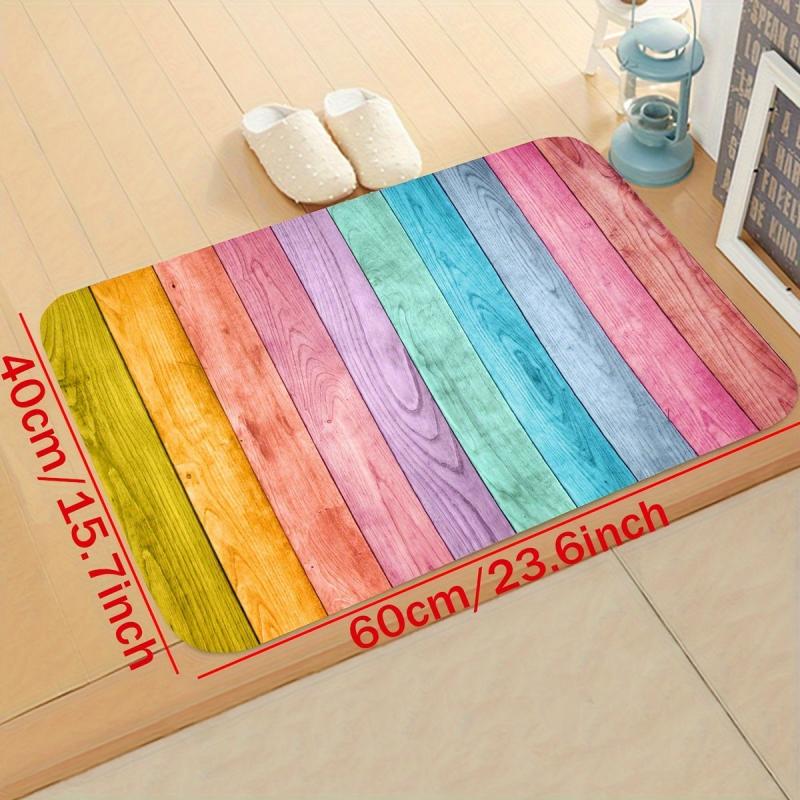 Coloured Wood Print Carpet For Bedroom Living Room Floor Mat