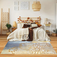 Boho Vintage Tribal Area Rug Soft Stain Resistant Waterproof for Living Room