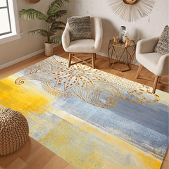 Boho Vintage Tribal Area Rug Soft Stain Resistant Waterproof for Living Room