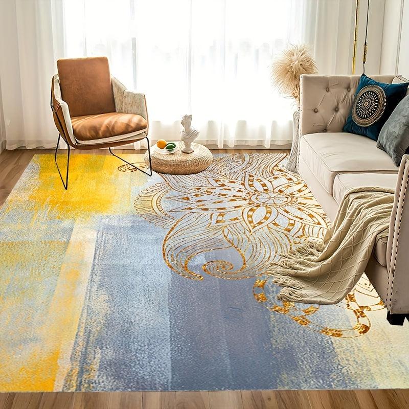 Boho Vintage Tribal Area Rug Soft Stain Resistant Waterproof for Living Room