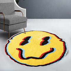 Soft Fluffy Twisted Smile Plush Carpet Rugs Bedroom Bathroom Halloween