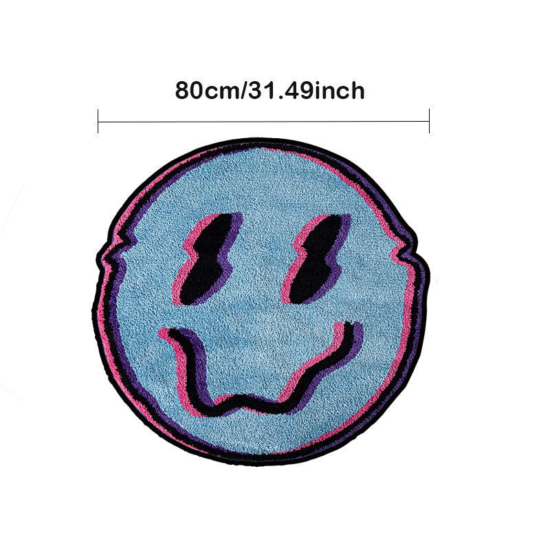 Soft Fluffy Twisted Smile Plush Carpet Rugs Bedroom Bathroom Halloween