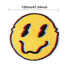 Soft Fluffy Twisted Smile Plush Carpet Rugs Bedroom Bathroom Halloween