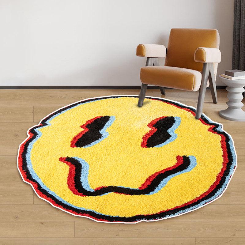 Soft Fluffy Twisted Smile Plush Carpet Rugs Bedroom Bathroom Halloween