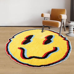 Soft Fluffy Twisted Smile Plush Carpet Rugs Bedroom Bathroom Halloween