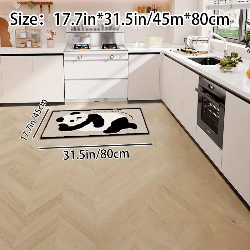 Panda Kitchen Rug Absorbent Non Slip Machine Washable