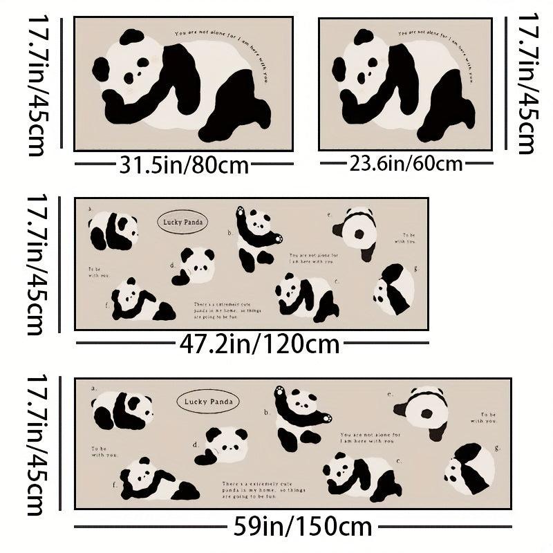 Panda Kitchen Rug Absorbent Non Slip Machine Washable