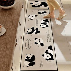 Panda Kitchen Rug Absorbent Non Slip Machine Washable