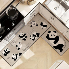Panda Kitchen Rug Absorbent Non Slip Machine Washable