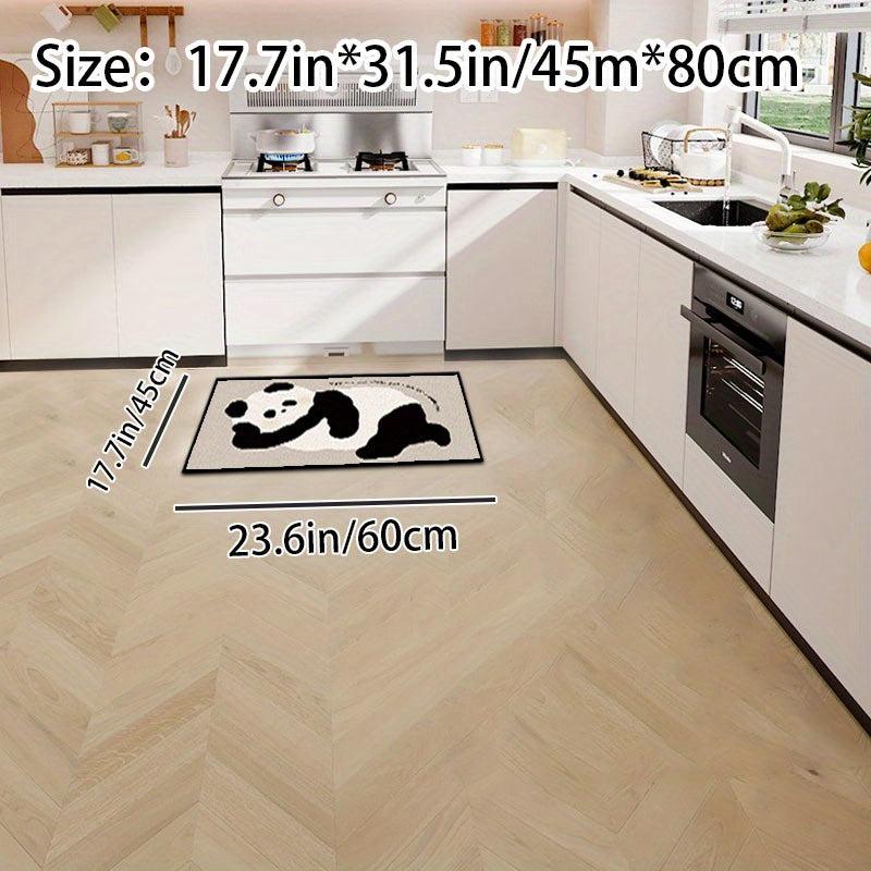 Panda Kitchen Rug Absorbent Non Slip Machine Washable