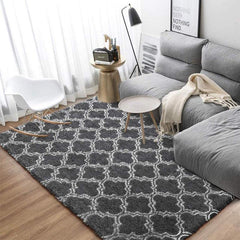 Soft Plush Shaggy Area Rug Fluffy Polyester Carpet for Bedroom Living Room