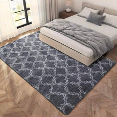 Soft Plush Shaggy Area Rug Fluffy Polyester Carpet for Bedroom Living Room