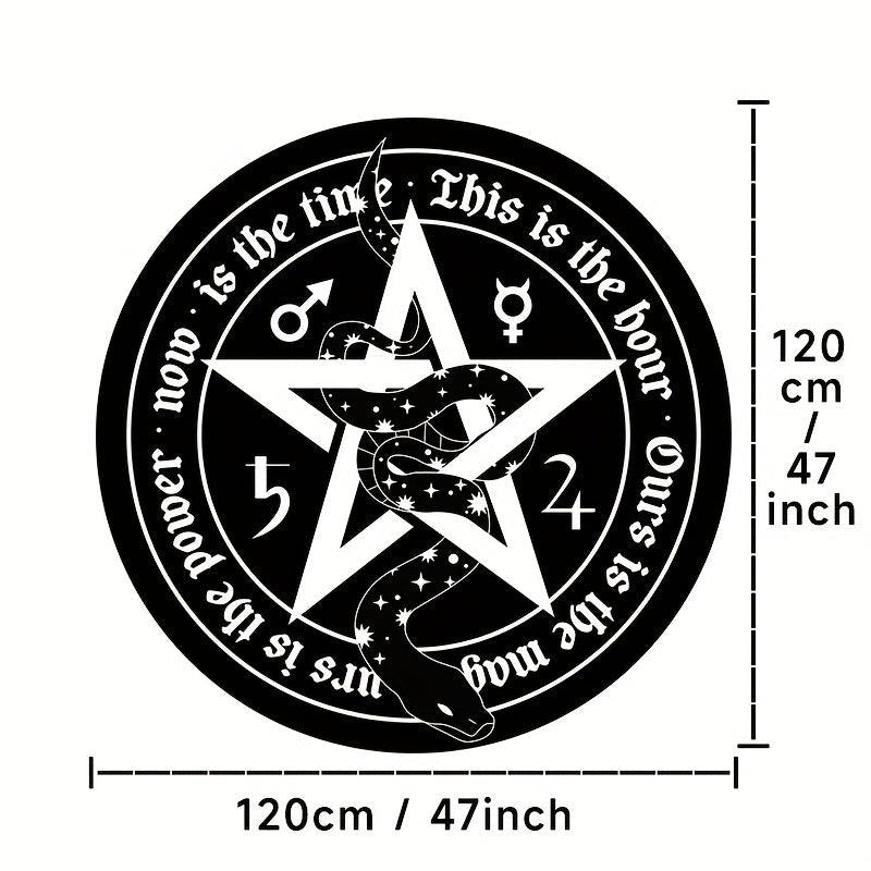 Gothic Magic Circle Pattern Round Rug