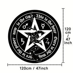 Gothic Magic Circle Pattern Round Rug