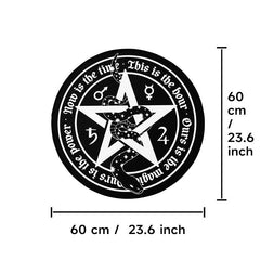 Gothic Magic Circle Pattern Round Rug