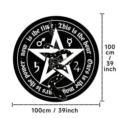 Gothic Magic Circle Pattern Round Rug