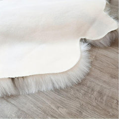 Reindeer Hide Rug Soft Faux Fur 3.6ft x 2.9ft Machine Washable