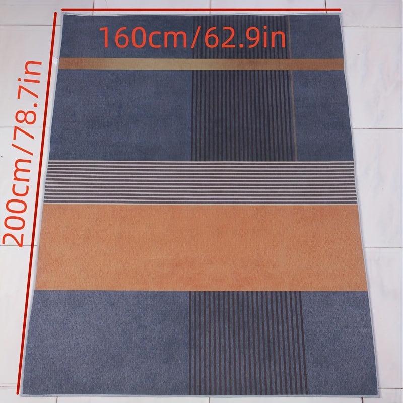 Nordic Area Rug Modern Geometric Crystal Velvet Carpet Soft Polyester Fiber