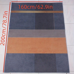 Nordic Area Rug Modern Geometric Crystal Velvet Carpet Soft Polyester Fiber