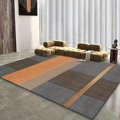 Nordic Area Rug Modern Geometric Crystal Velvet Carpet Soft Polyester Fiber