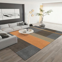 Nordic Area Rug Modern Geometric Crystal Velvet Carpet Soft Polyester Fiber