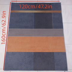 Nordic Area Rug Modern Geometric Crystal Velvet Carpet Soft Polyester Fiber