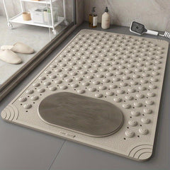 Anti-slip Shower Stall Mat with Drain Holes and Suction Cup