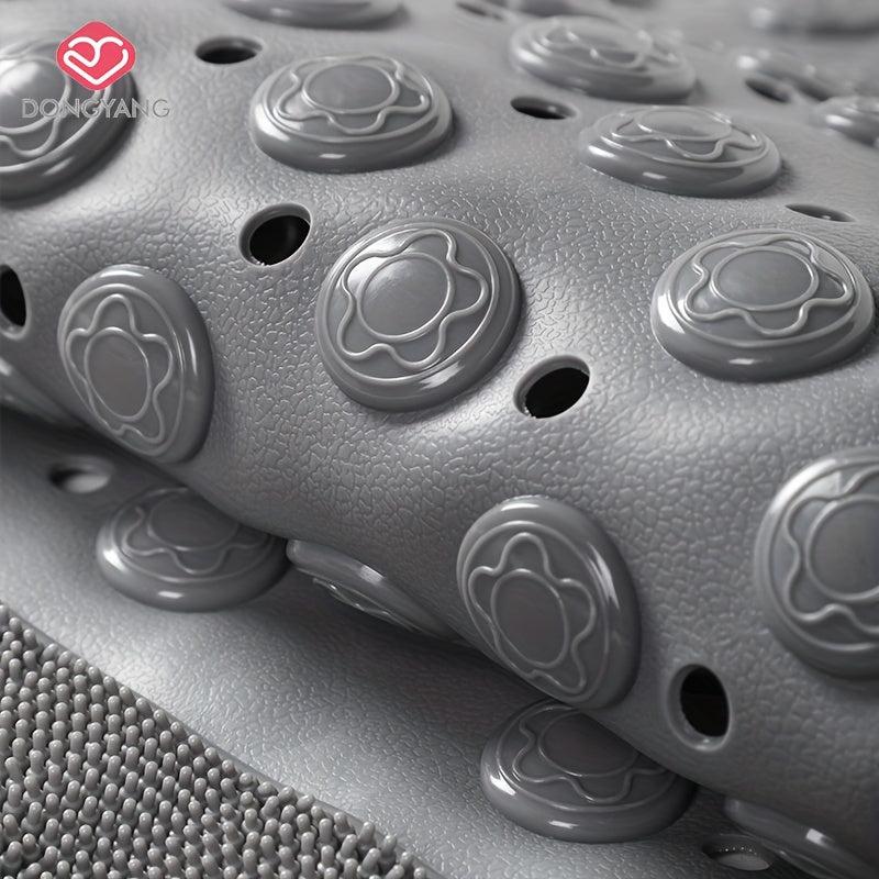 Anti-slip Shower Stall Mat with Drain Holes and Suction Cup