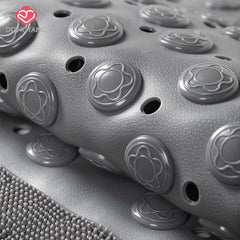 Anti-slip Shower Stall Mat with Drain Holes and Suction Cup
