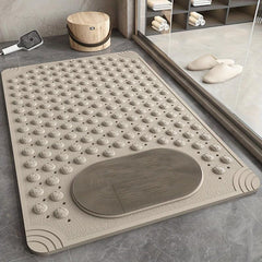 Anti-slip Shower Stall Mat with Drain Holes and Suction Cup