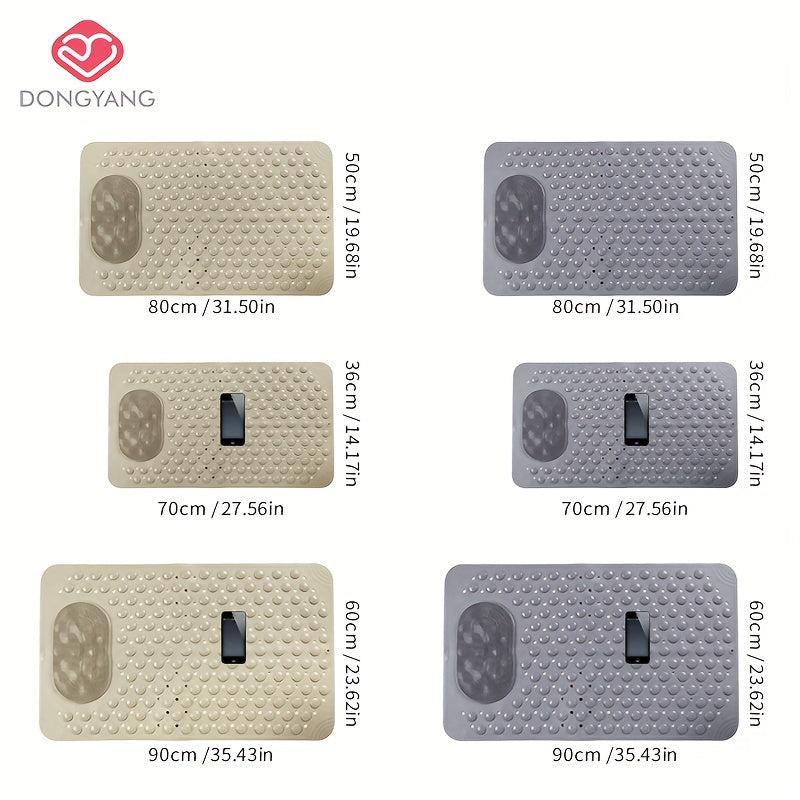 Anti-slip Shower Stall Mat with Drain Holes and Suction Cup